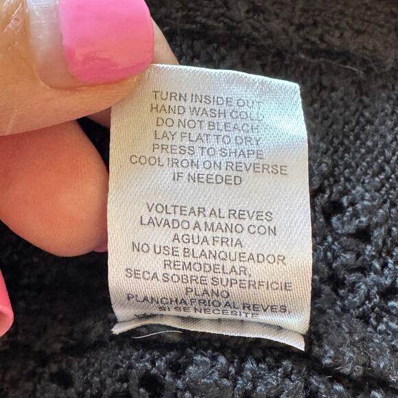 Penelope Rose Women Sz XL Open Cardigan Duster Black Crochet Witchy Goth Boho - Picture 8 of 8